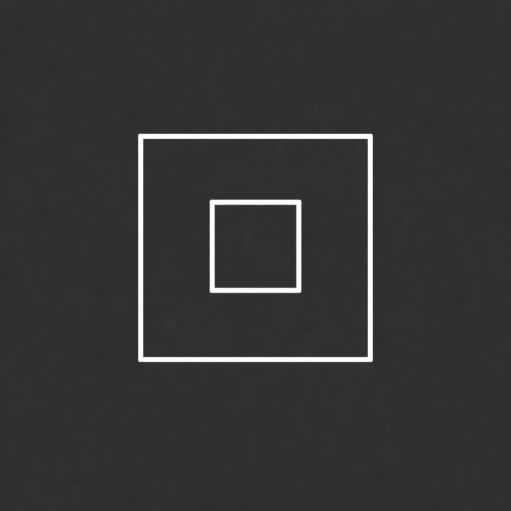 Abstract nested square icon representing controlled AI implementation
